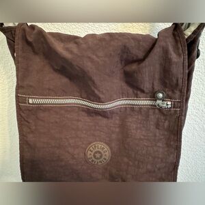 Kipling Dark Brown Bag with Logo Patch